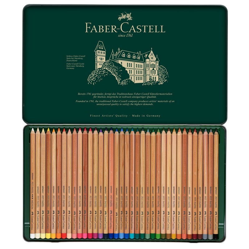 FABER-CASTELL umělecké pastely Pitt, 36ks v kovové krabičce