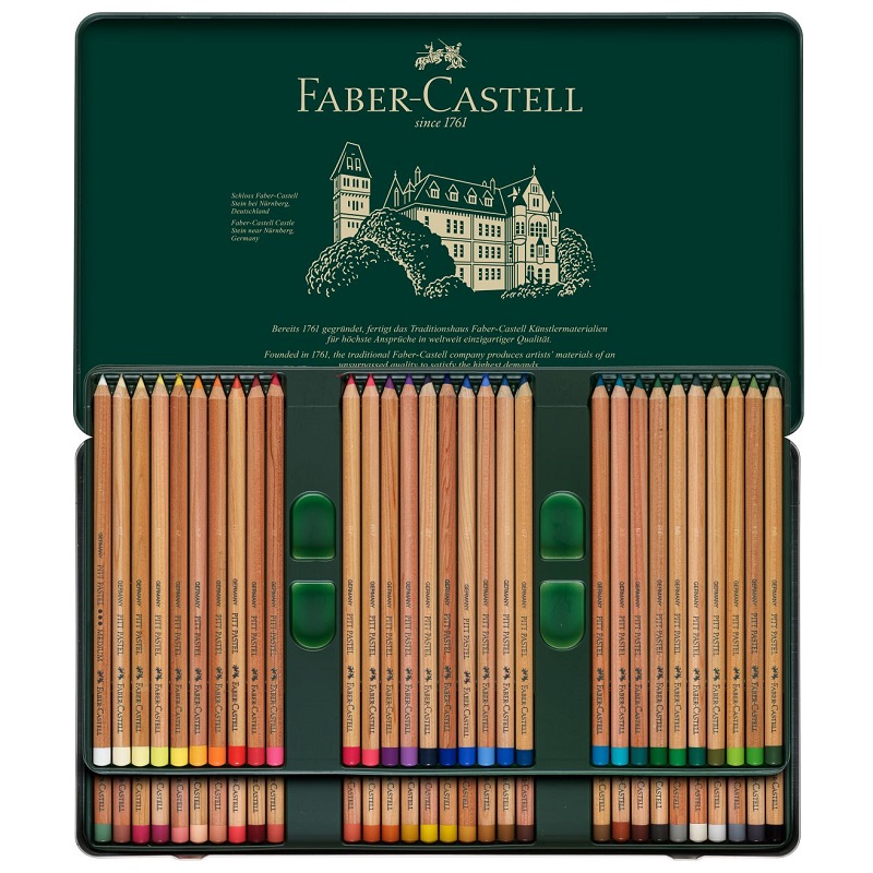 FABER-CASTELL umělecké pastely Pitt, 60ks v kovové krabičce