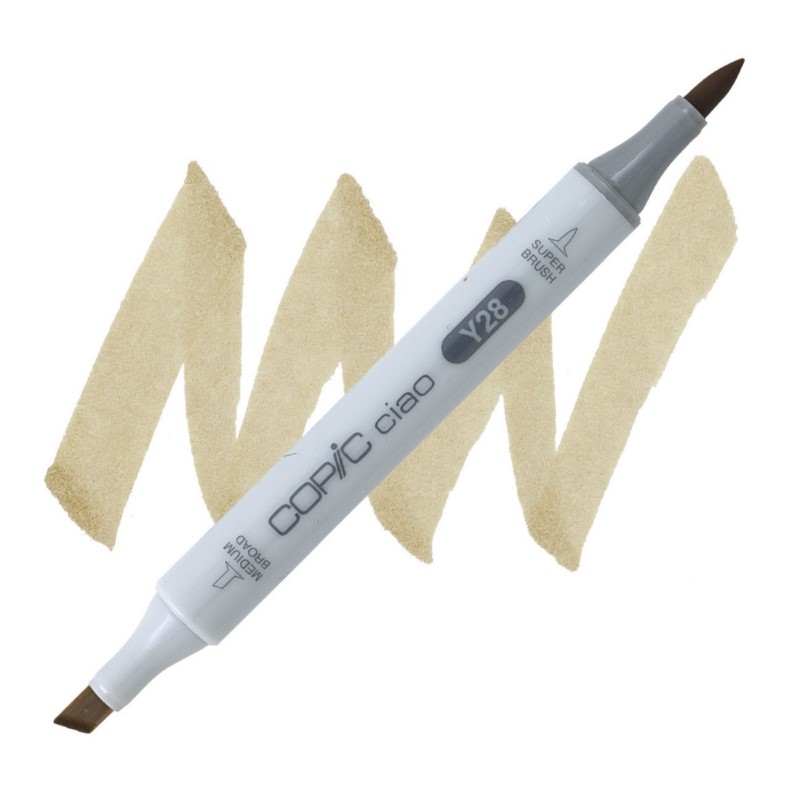 Lihová fixa COPIC Ciao oboustranná Brush & Chisel, Y28 Lionet gold
