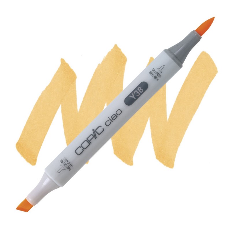 Lihová fixa COPIC Ciao oboustranná Brush & Chisel, Y38 Honey