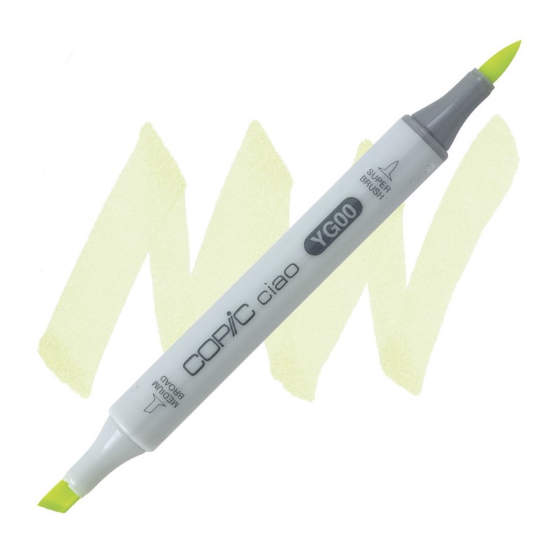 Lihová fixa COPIC Ciao oboustranná Brush & Chisel, YG00 Mimosa yellow