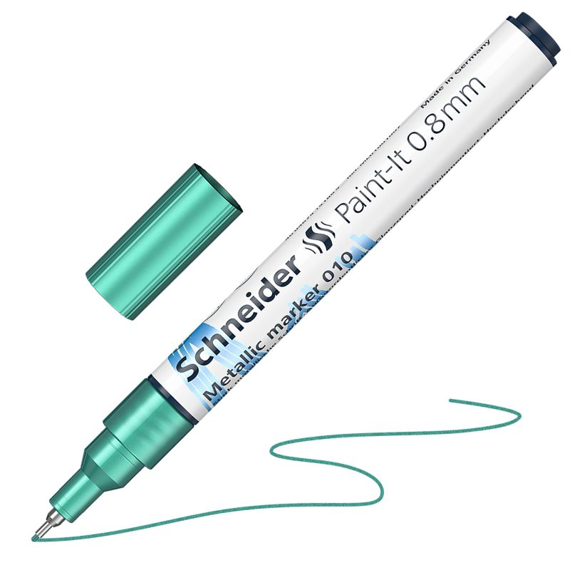Akrylový popisovač SCHNEIDER Paint-It 0,8mm, metalický zelený