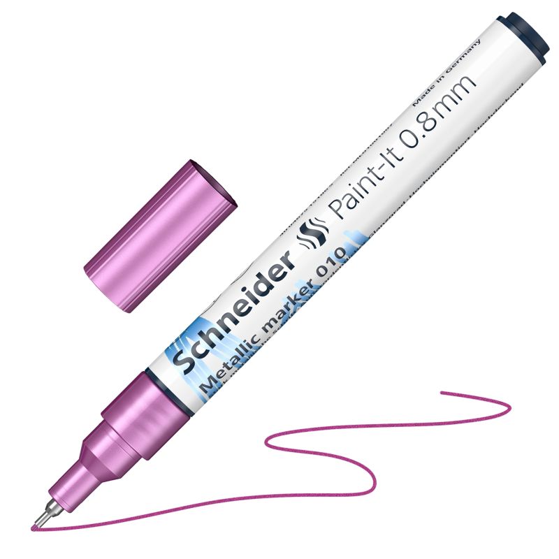 Akrylový popisovač SCHNEIDER Paint-It 0,8mm, metalický fialový