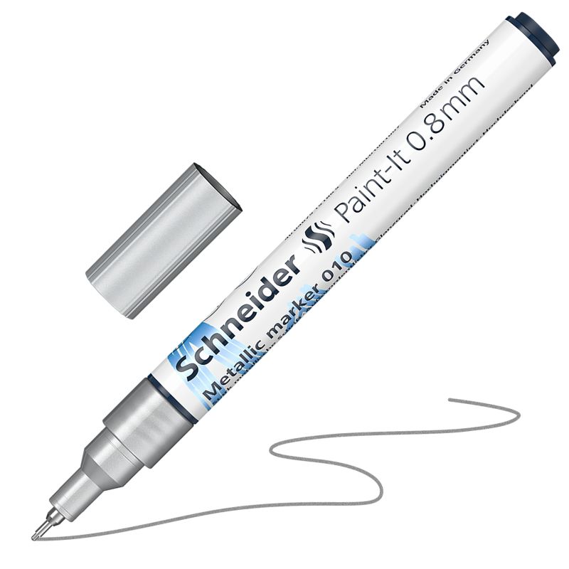 Akrylový popisovač SCHNEIDER Paint-It 0,8mm, metalický stříbrný