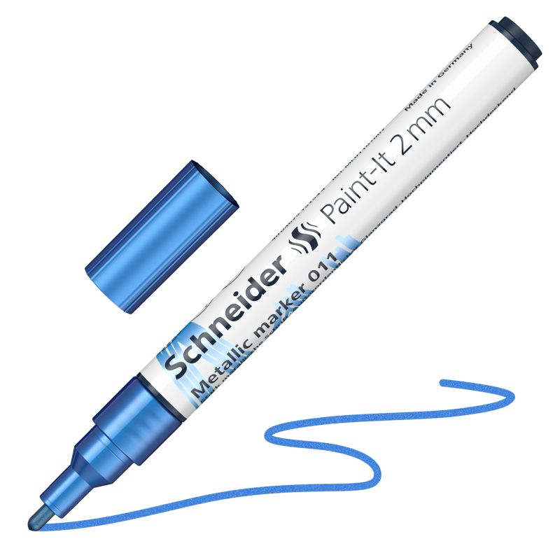 Akrylový popisovač SCHNEIDER Paint-It 2mm, metalický modrý