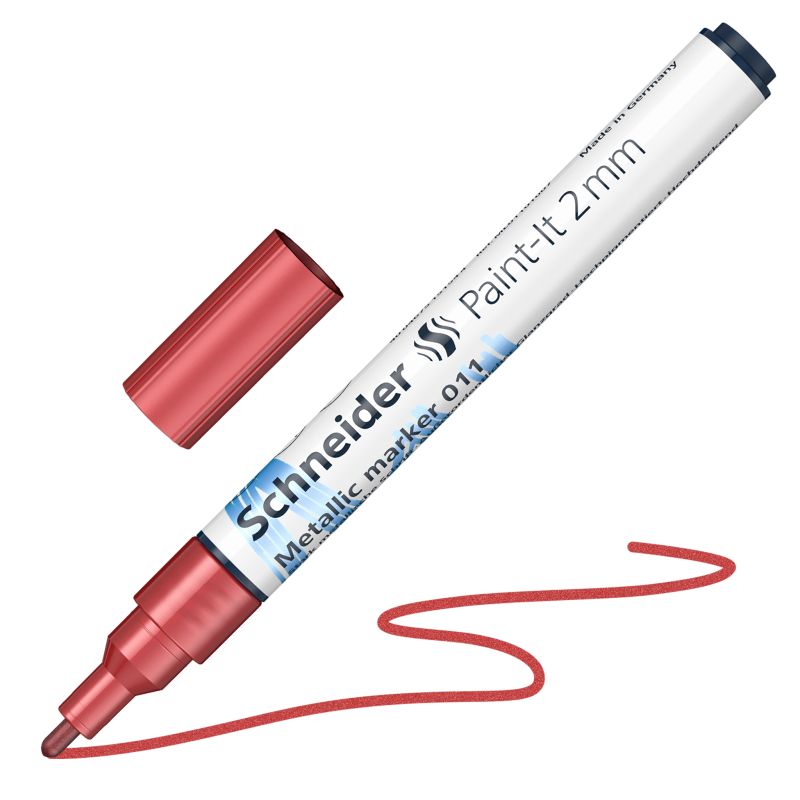 Akrylový popisovač SCHNEIDER Paint-It 2mm, metalický červený