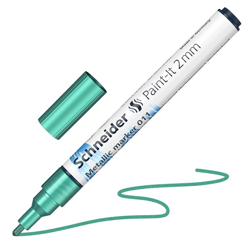Akrylový popisovač SCHNEIDER Paint-It 2mm, metalický zelený