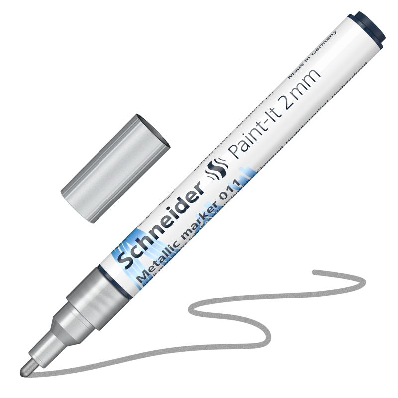 Akrylový popisovač SCHNEIDER Paint-It 2mm, metalický stříbrný