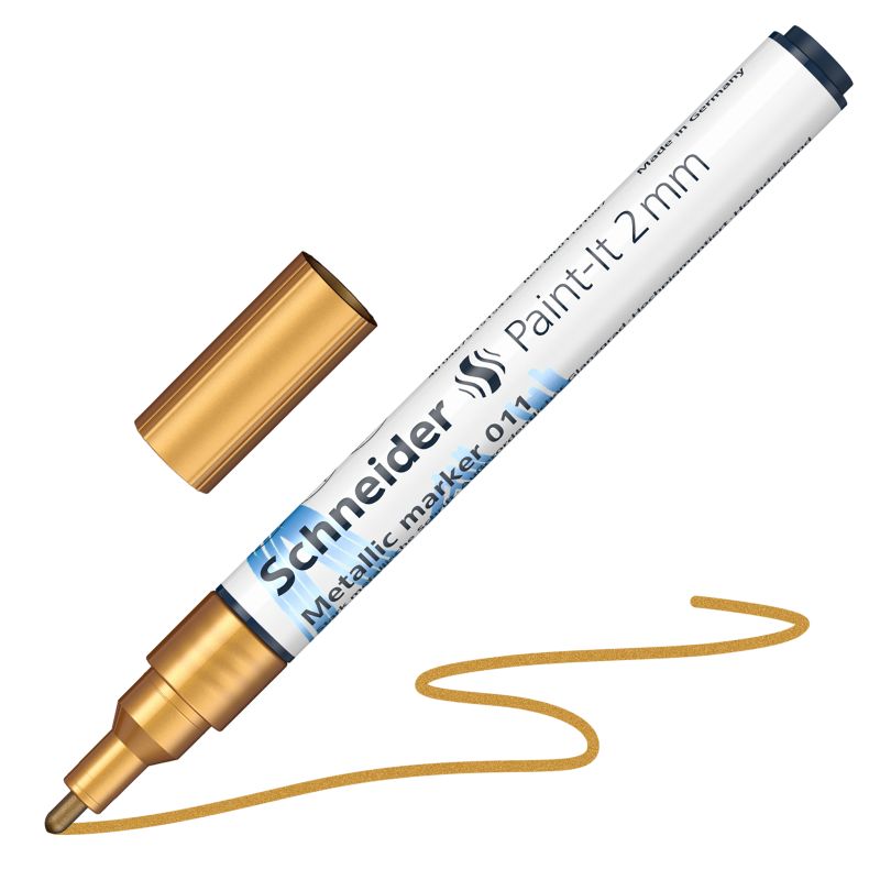 Akrylový popisovač SCHNEIDER Paint-It 2mm, metalický zlatý
