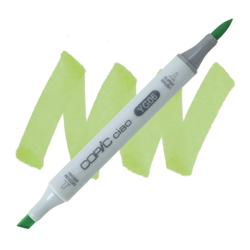 Lihová fixa COPIC Ciao oboustranná Brush & Chisel, YG06 Yellowish green