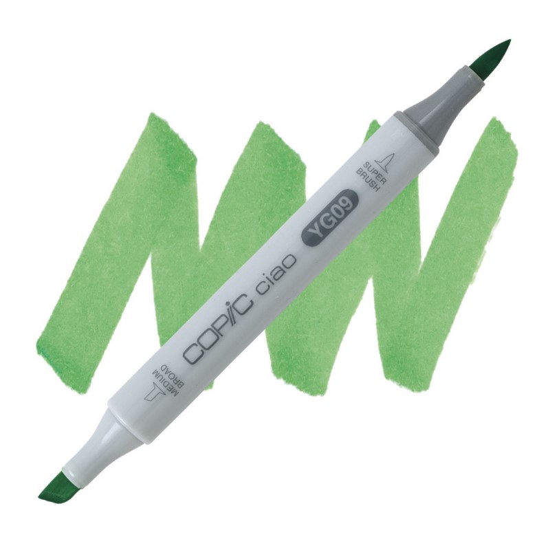 Lihová fixa COPIC Ciao oboustranná Brush & Chisel, YG09 Lettuce green