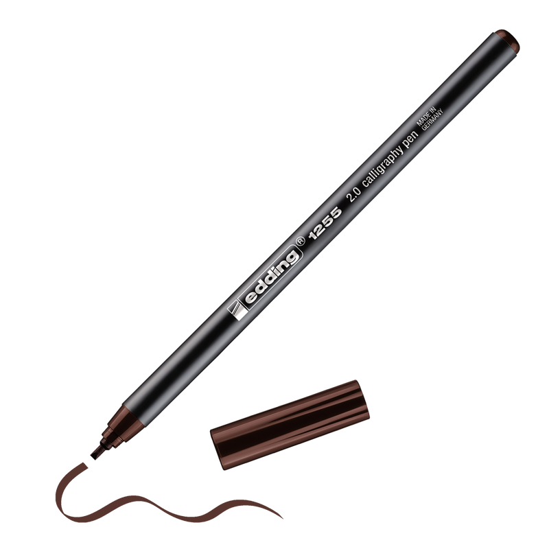 Kaligrafický fix EDDING 1255 na papír 2mm, hnědý