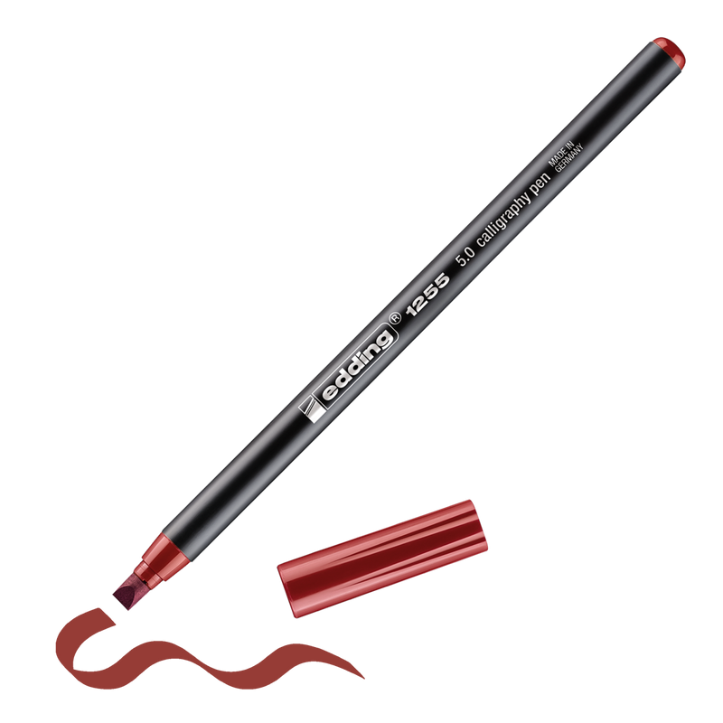 Kaligrafický fix EDDING 1255 na papír 5mm, červený