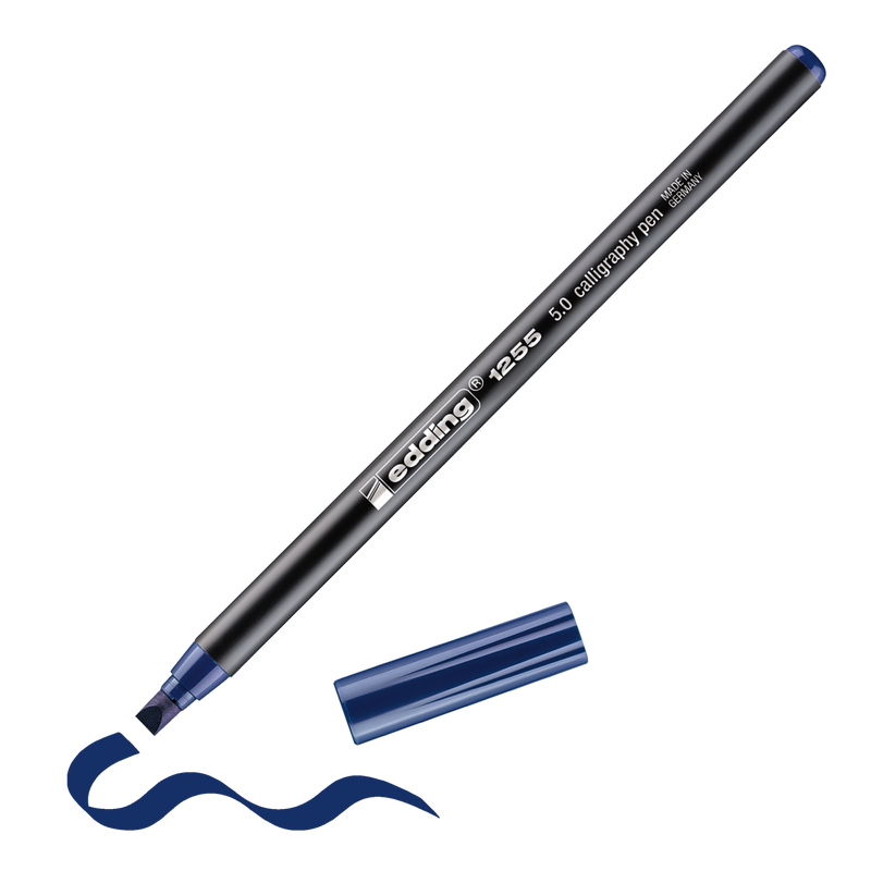 Kaligrafický fix EDDING 1255 na papír 5mm, modrý