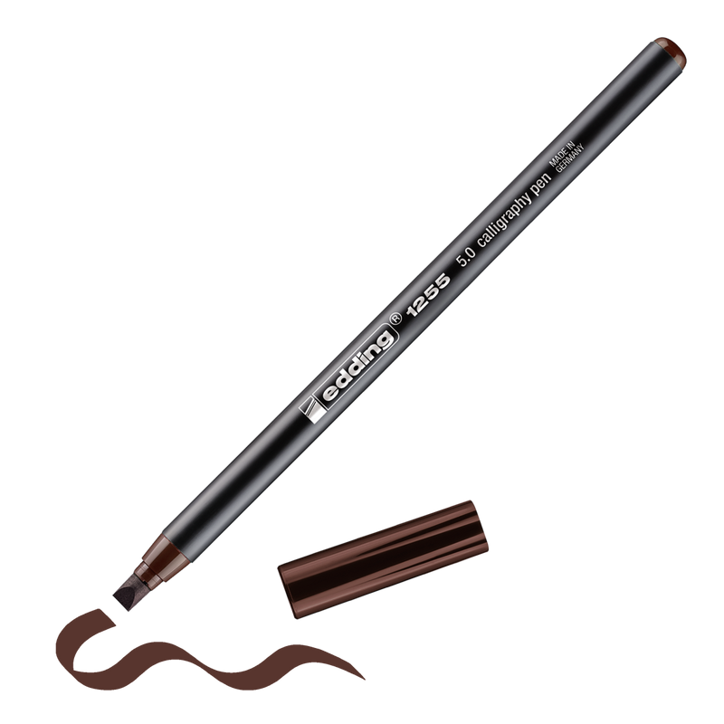Kaligrafický fix EDDING 1255 na papír 5mm, hnědý