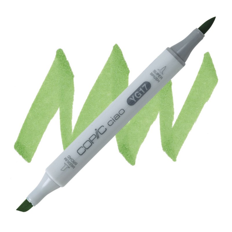 Lihová fixa COPIC Ciao oboustranná Brush & Chisel, YG17 Grass green