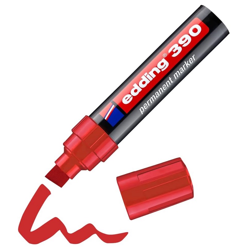 Permanentní popisovač EDDING 390, červený