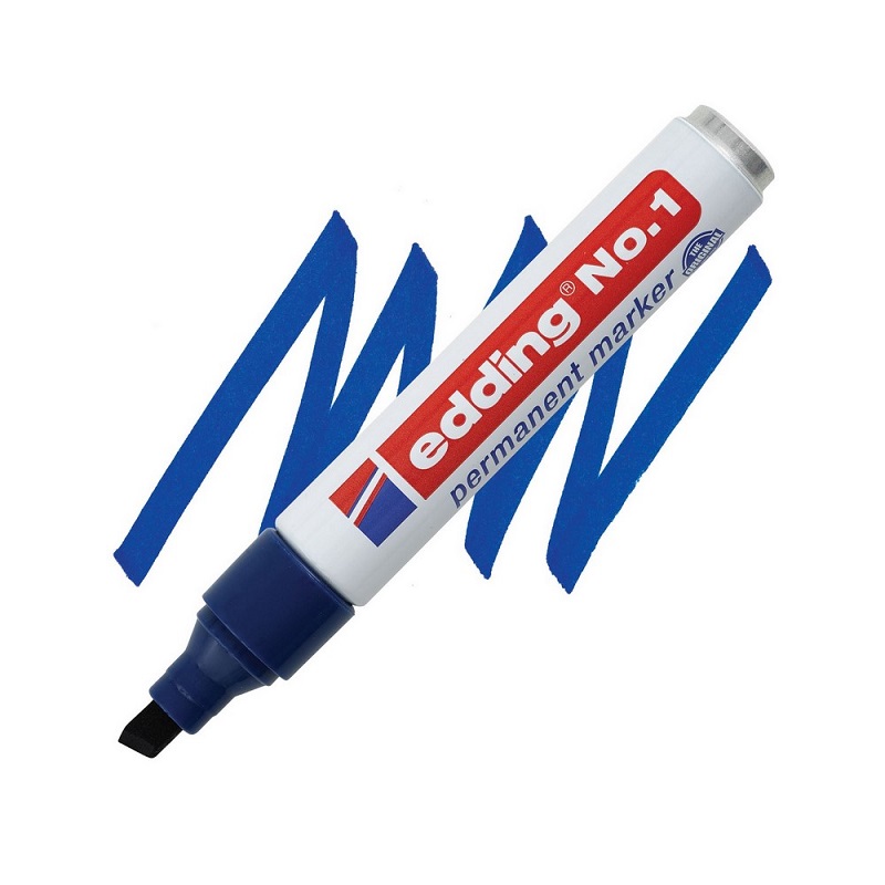 Permanentní popisovač EDDING No. 1, modrý