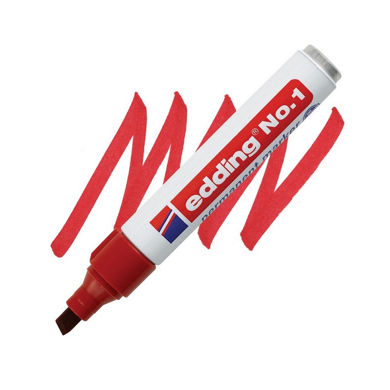 Permanentní popisovač EDDING No. 1, červený