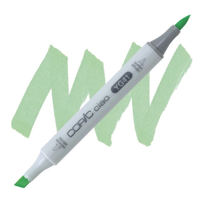 Lihová fixa COPIC Ciao oboustranná Brush & Chisel, YG41 Pale cobalt green