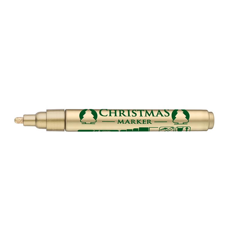 Popisovač ICO lakový Christmas silný, zlatý