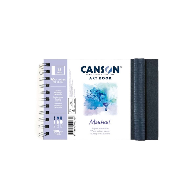 Skicář CANSON Montval Aquarelle ART BOOK A5, 24 listů 300g