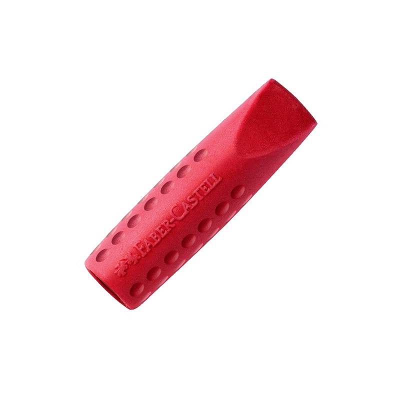 FABER-CASTELL chránič tuhy s gumou, 2ks modrý / červený