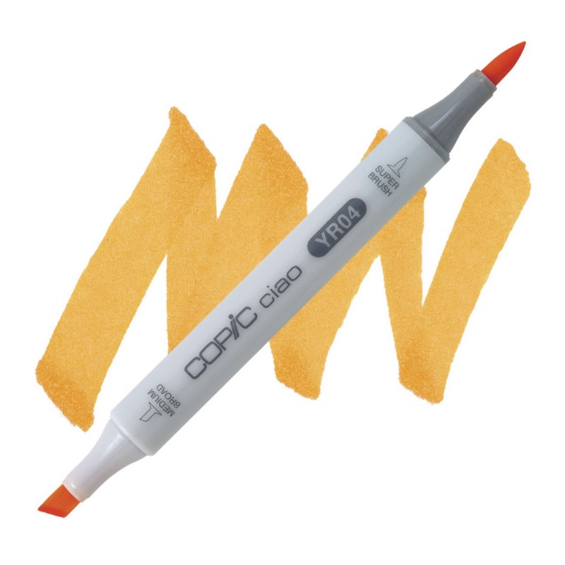 Lihová fixa COPIC Ciao oboustranná Brush & Chisel, YR04 Chrome orange