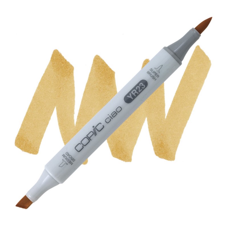 Lihová fixa COPIC Ciao oboustranná Brush & Chisel, YR23 Yellow ochre