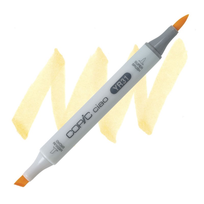 Lihová fixa COPIC Ciao oboustranná Brush & Chisel, YR31 Light reddish yellow