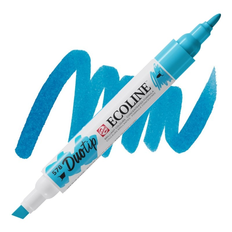 ROYAL TALENS Akvarelový ECOLINE Duo Tip, 578 Sky Blue Cyan