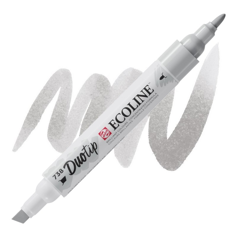 ROYAL TALENS Akvarelový ECOLINE Duo Tip, 738 Cold Grey Light