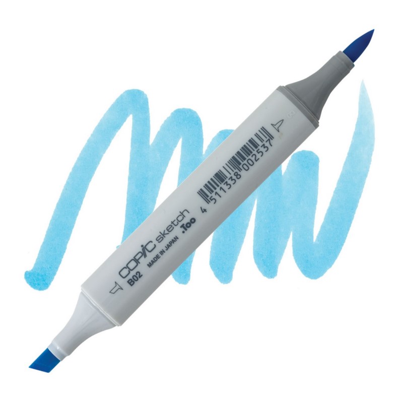 Lihová fixa COPIC Sketch oboustranná Brush & Chisel, B02 Robin's egg blue