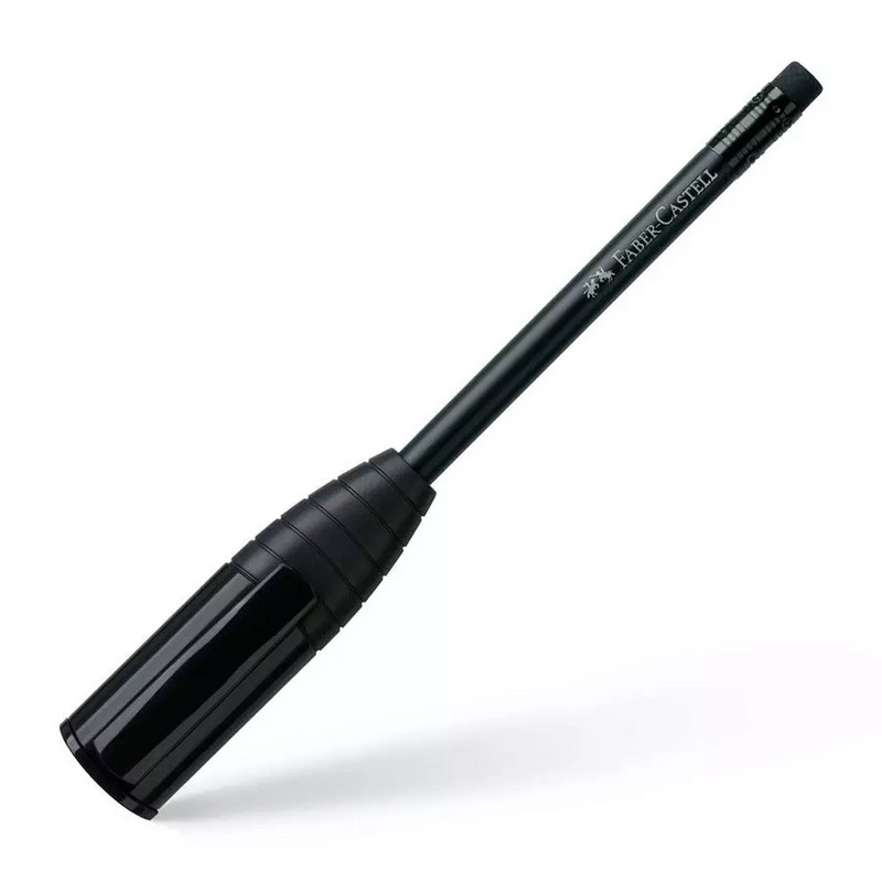 FABER-CASTELL grafitová tužka Perfect s gumou a multifunkčním víčkem, černá