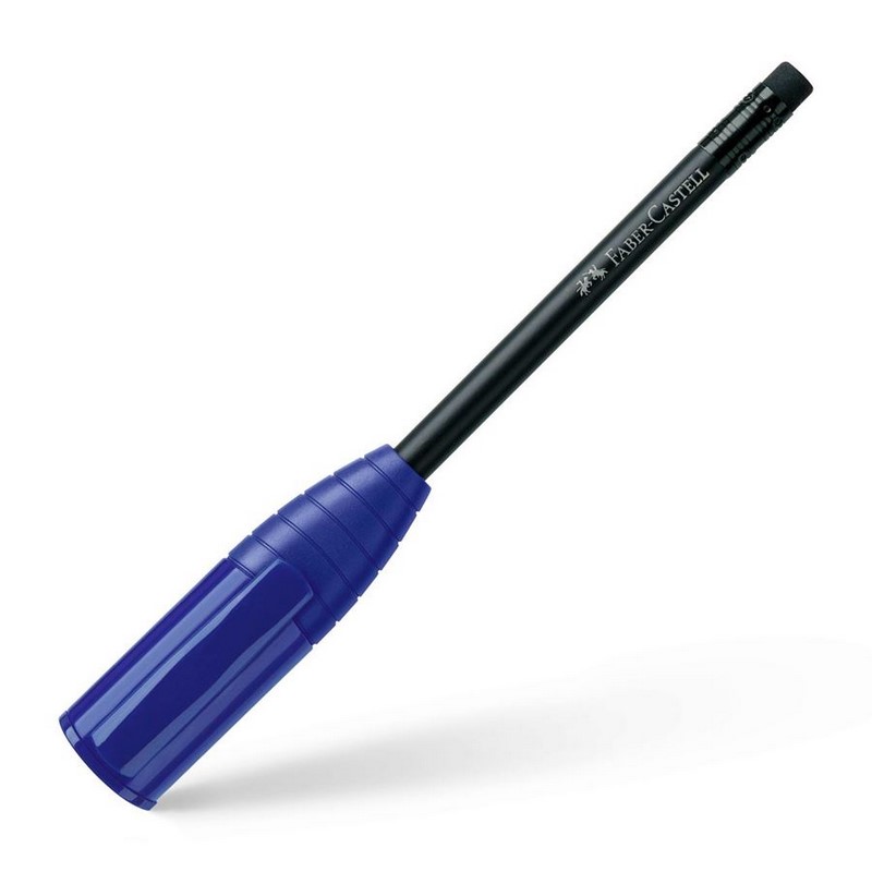 FABER-CASTELL grafitová tužka Perfect s gumou a multifunkčním víčkem, modrá