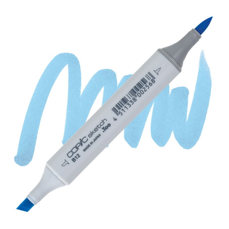 Lihová fixa COPIC Sketch oboustranná Brush & Chisel, B12 Ice blue