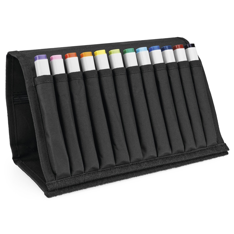 Lihové fixy COPIC Classic oboustranné Fine & Chisel 12ks, základní tóny v penále