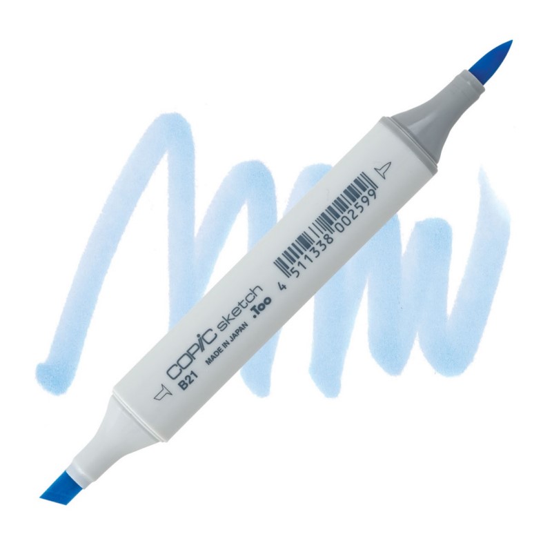 Lihová fixa COPIC Sketch oboustranná Brush & Chisel, B21 Baby blue