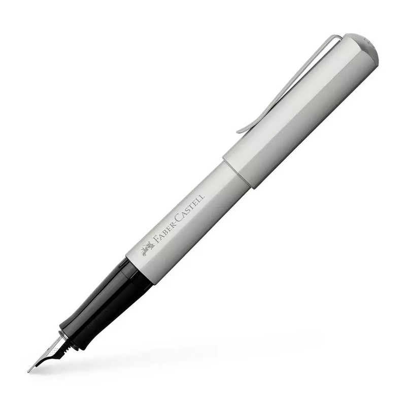 FABER-CASTELL plnící pero Hexo "M", stříbrné