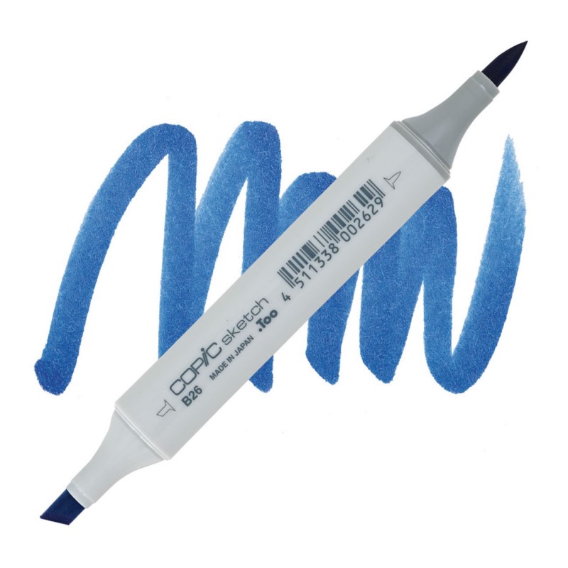 Lihová fixa COPIC Sketch oboustranná Brush & Chisel, B26 Cobalt blue
