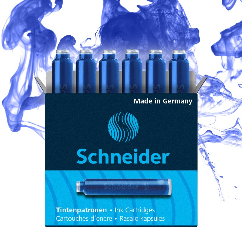 Inkoustové bombičky SCHNEIDER 6ks, modré
