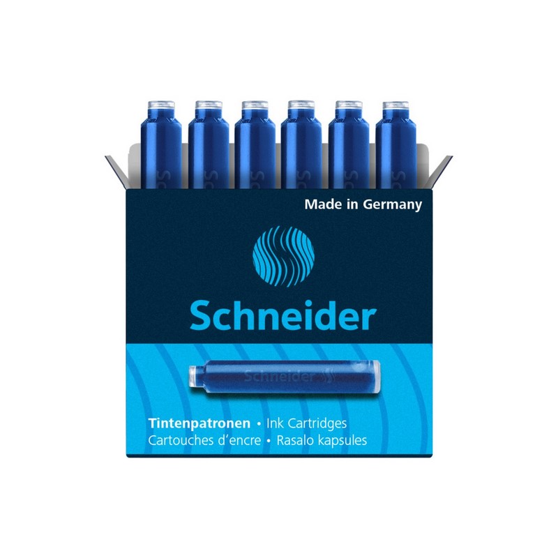 Inkoustové bombičky SCHNEIDER 6ks, modré