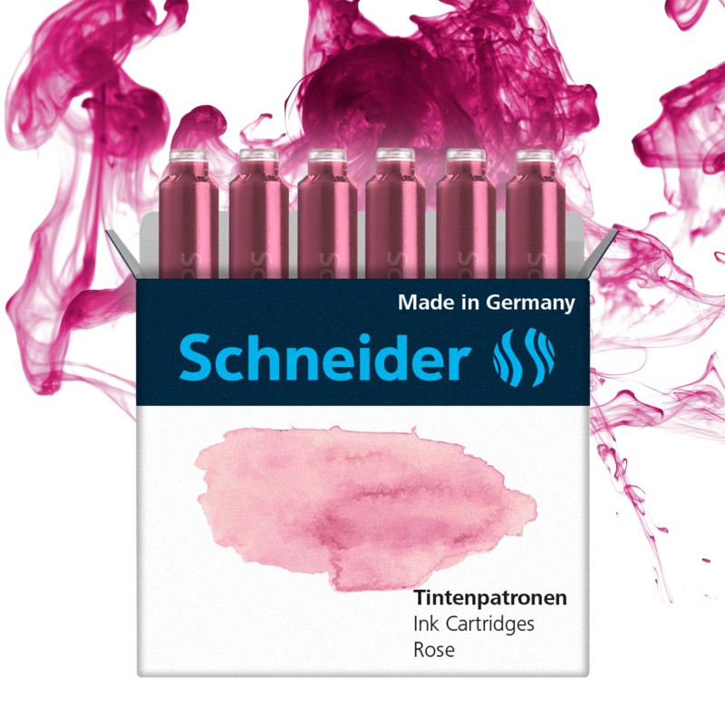 Inkoustové bombičky SCHNEIDER 6ks, růžové
