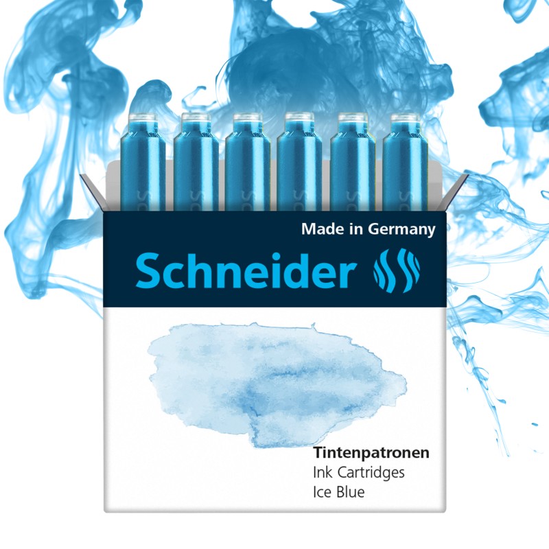 Inkoustové bombičky SCHNEIDER 6ks, světle modré