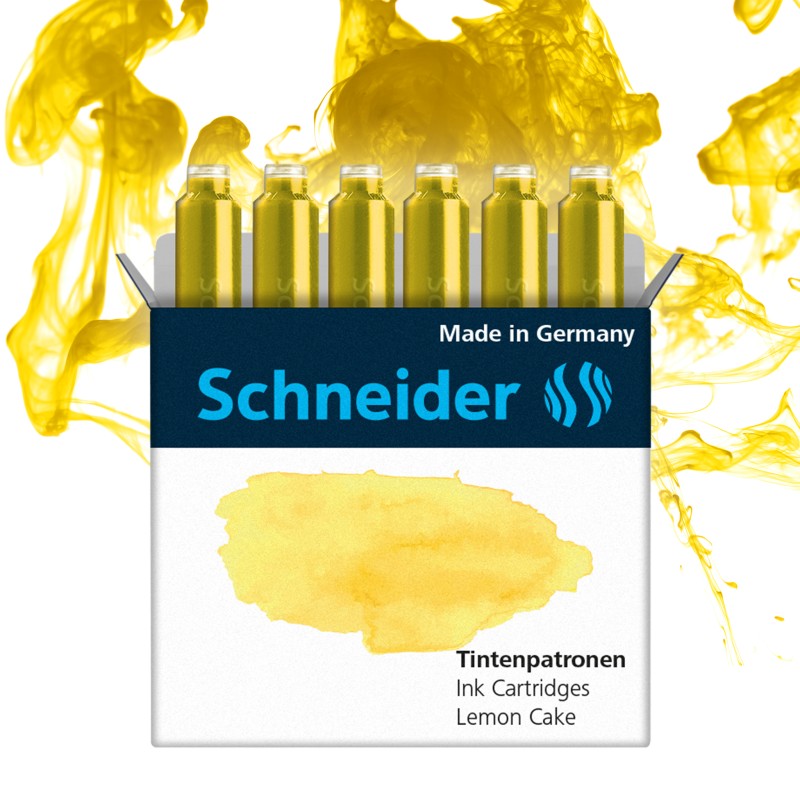 Inkoustové bombičky SCHNEIDER 6ks, žluté