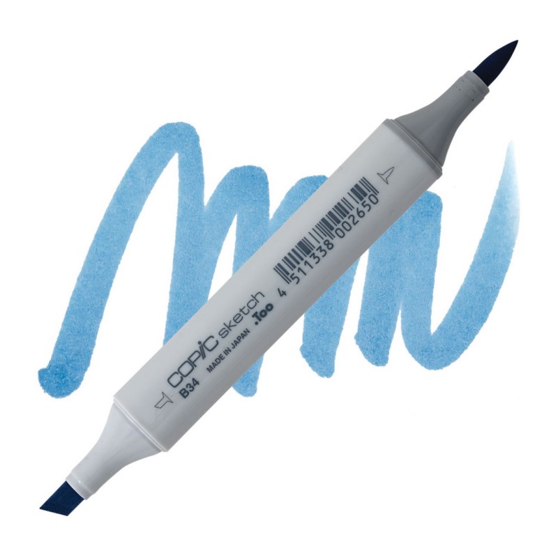 Lihová fixa COPIC Sketch oboustranná Brush & Chisel, B34 Manganese blue