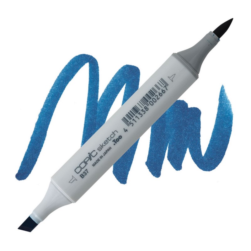 Lihová fixa COPIC Sketch oboustranná Brush & Chisel, B37 Antwerp blue