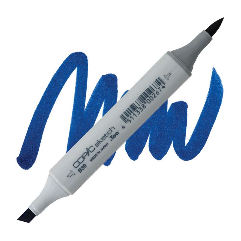 Lihová fixa COPIC Sketch oboustranná Brush & Chisel, B39 Prussian blue