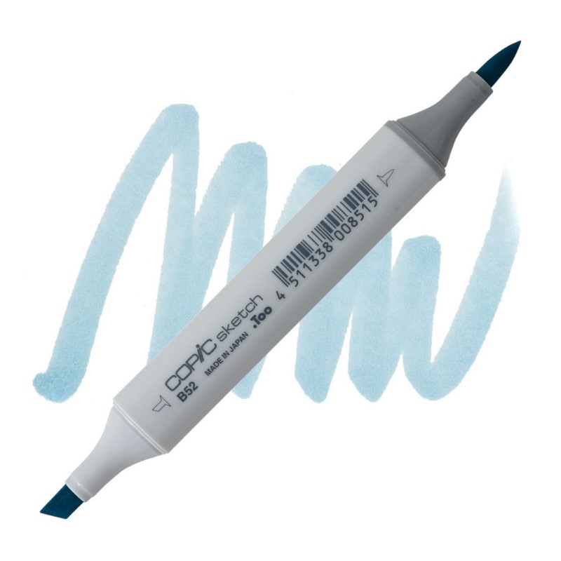 Lihová fixa COPIC Sketch oboustranná Brush & Chisel, B52 Soft greenish blue