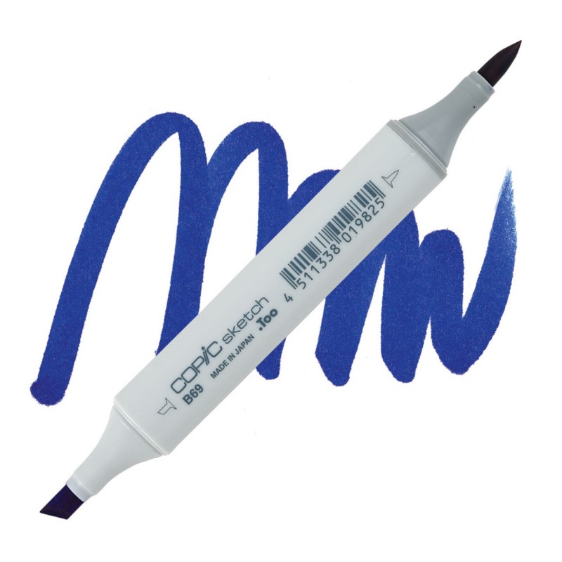 Lihová fixa COPIC Sketch oboustranná Brush & Chisel, B69 Stratospheric blue
